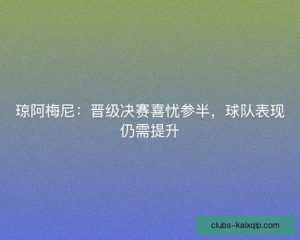 琼阿梅尼：晋级决赛喜忧参半，球队表现仍需提升